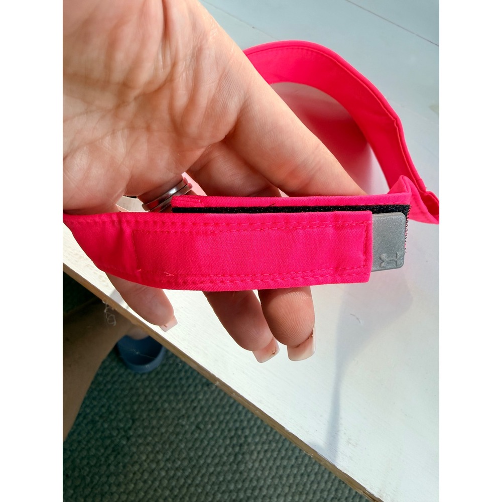 Under Armour Womens Neon Pink Running Golf Visor Adjustable Hat - Picture 6 of 6